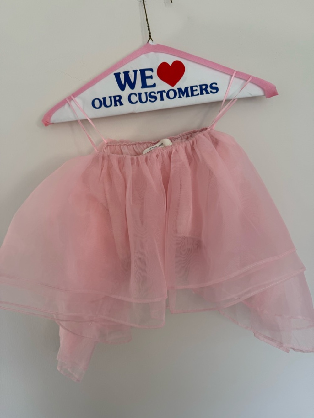 Pink Ruffle Tulle Crop top - Picture 5 of 8